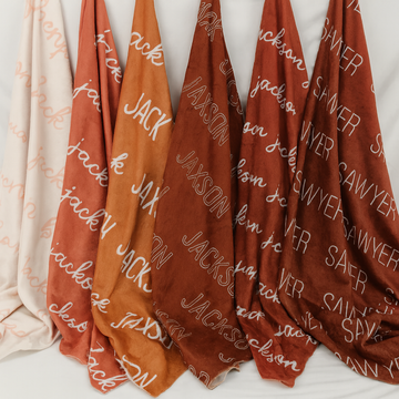 Baby Name Blanket – Personalized Velveteen Plush, Soft Custom Gift for Showers & Birthdays