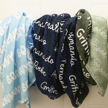 Personalized Baby Shower Blanket – Custom Velveteen Plush with Baby’s Name, Thoughtful Gift
