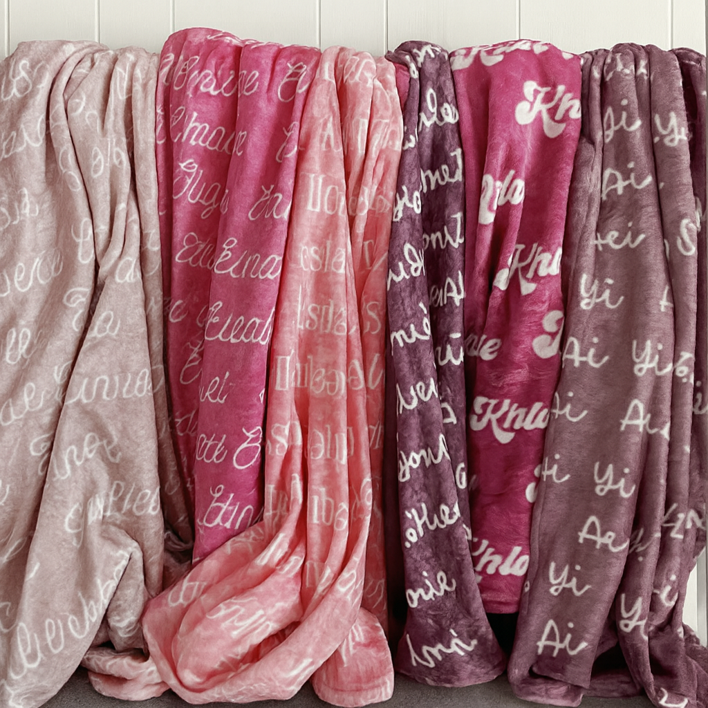 Personalized Toddler Blanket – Velveteen Plush Custom Name Throw for Nap & Travel