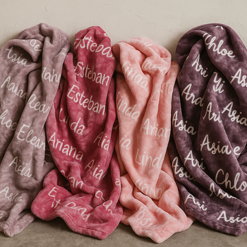 Custom Name Baby Blanket – Velveteen Plush Personalized Gift for Cribs, Strollers & Naps