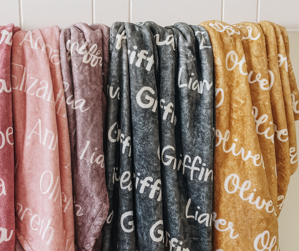 Personalized Newborn Blanket – Custom Velveteen Plush with Baby’s Name, Soft & Cozy Gift