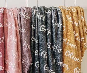 Personalized Newborn Blanket – Custom Velveteen Plush with Baby’s Name, Soft & Cozy Gift