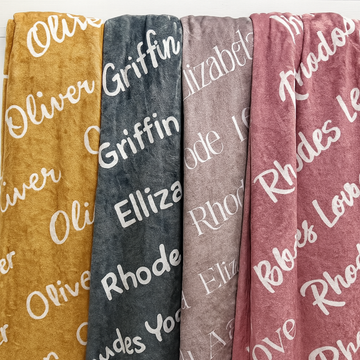 Personalized Velveteen Plush Blanket – Custom Name Baby Blanket, Thoughtful Keepsake Gift