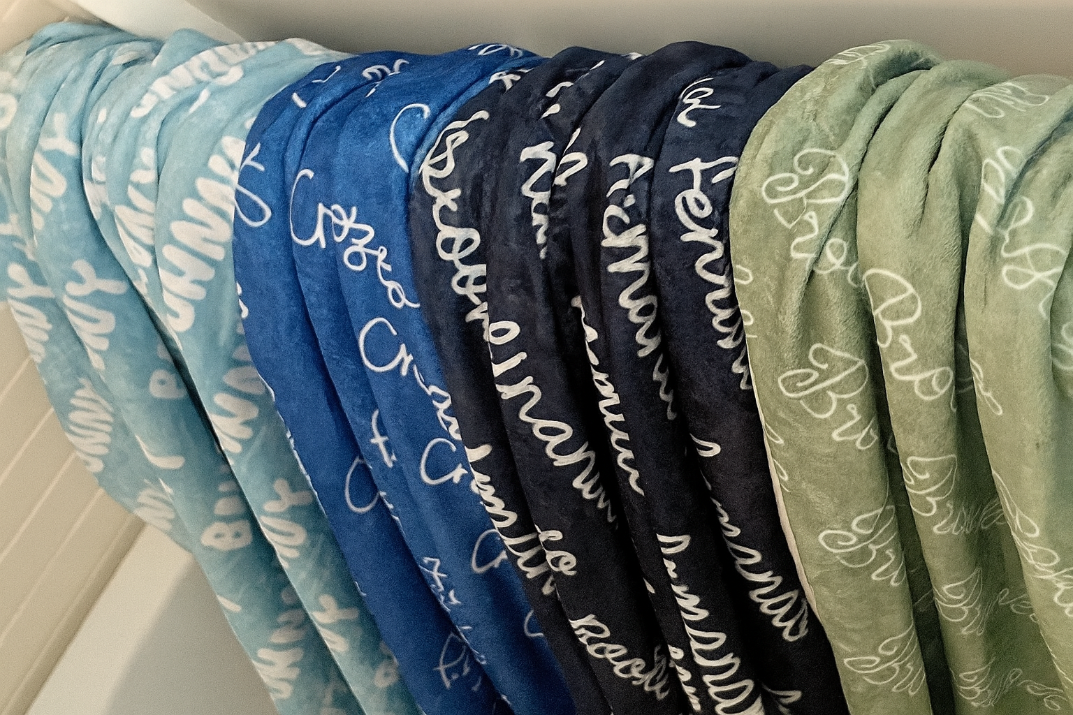 Monogram Name Baby Blanket – Personalized Velveteen Plush Throw, Cozy Nursery Bedding