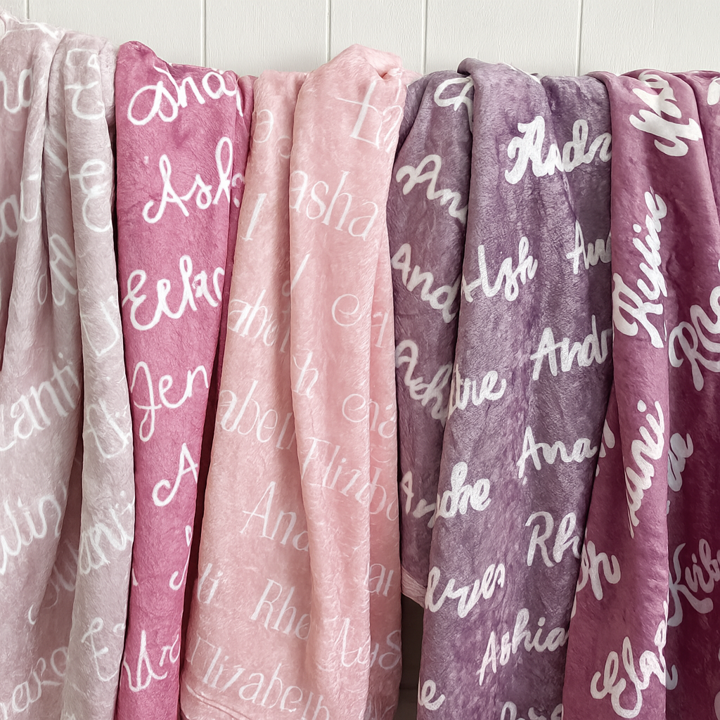 Personalized Baby Shower Blanket – Custom Name Velveteen Plush, Cozy Keepsake Gift