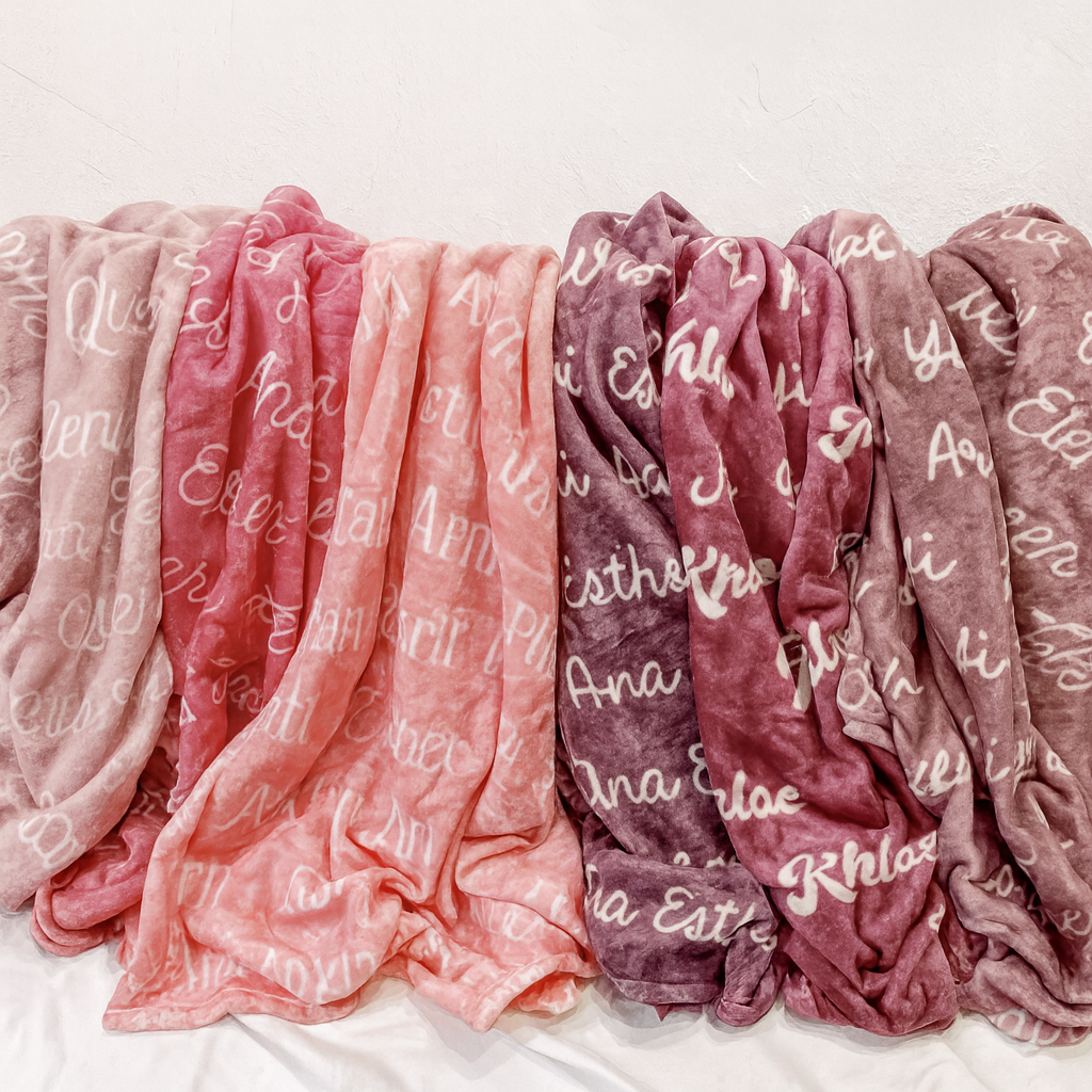 Custom Name Baby Blanket – Personalized Velveteen Plush, Soft Newborn Gift for Baby Shower