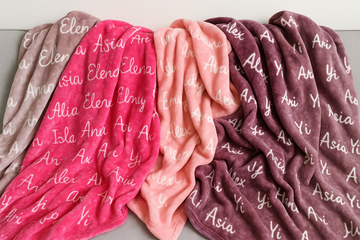 Personalized Baby Blanket – Velveteen Plush Custom Name Keepsake for Snuggles