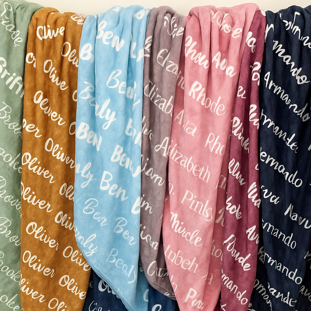 Custom Baby Blanket – Velveteen Plush Personalized Gift for Baby Shower & Nursery