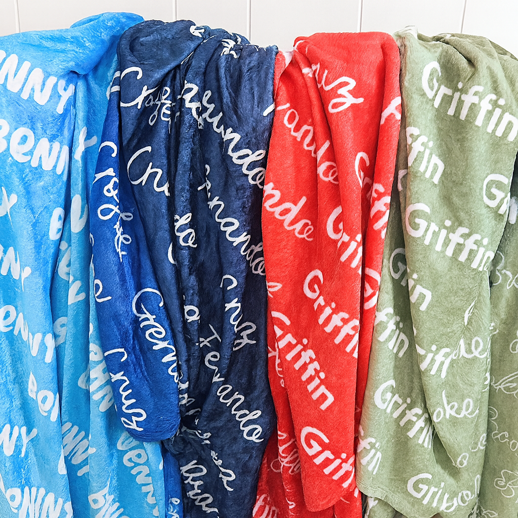 Personalized Baby Blanket – Velveteen Plush Custom Printed Keepsake