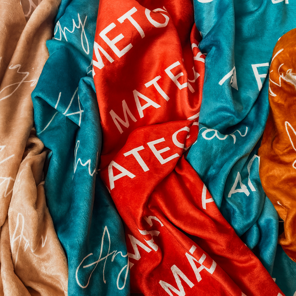 Luxury Baby Blanket – Personalized Velveteen Plush with Custom Printed Name