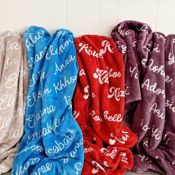 Personalized Toddler Blanket – Velveteen Plush Custom Printed Nap & Travel Throw