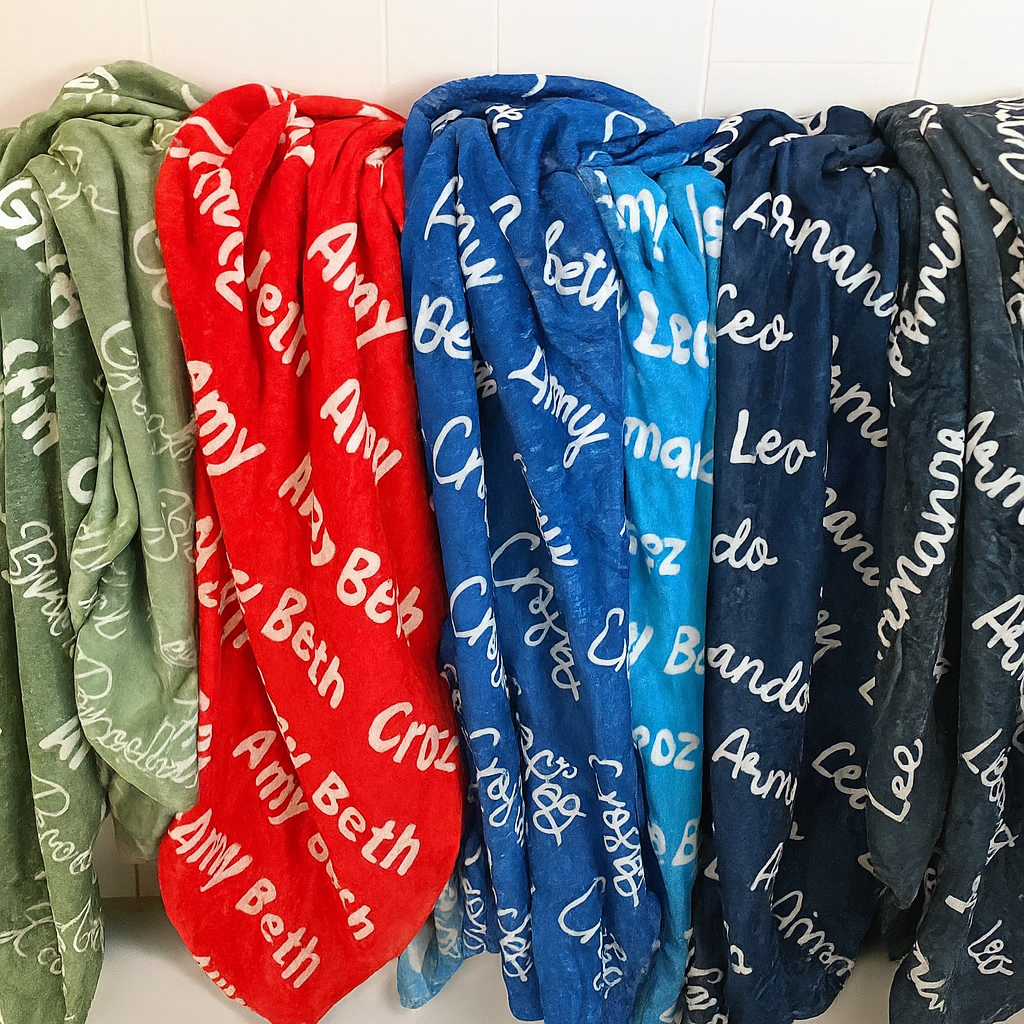 Baby Keepsake Blanket – Personalized Velveteen Plush Custom Printed Gift