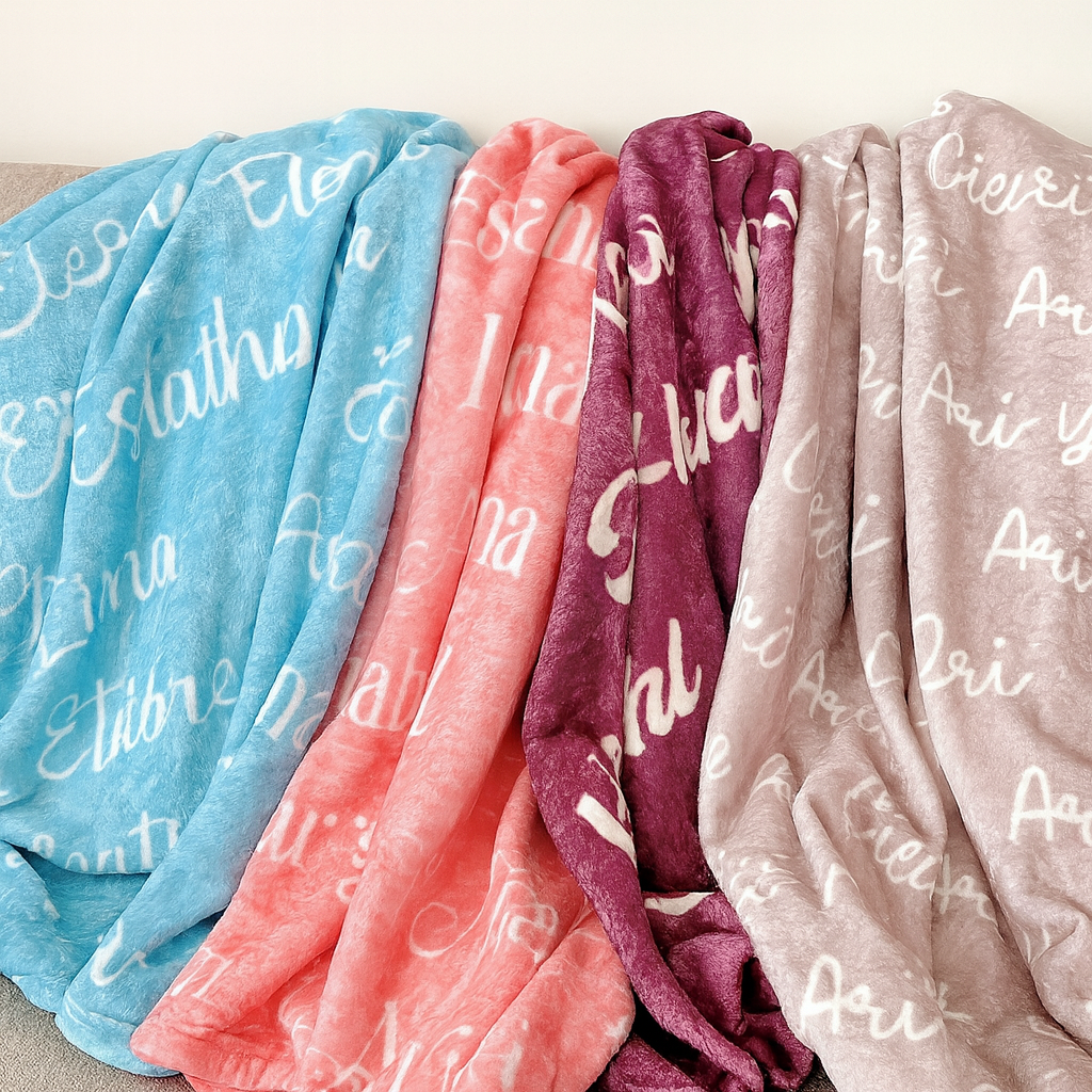 Baby Keepsake Blanket – Personalized Velveteen Plush Custom Printed Gift