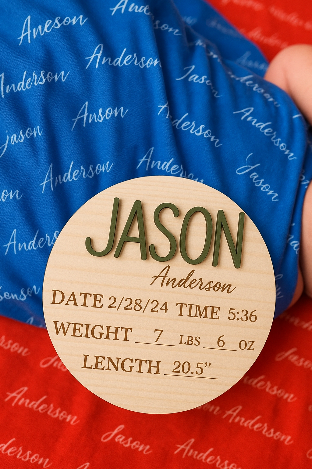 Baby Shower Gift Blanket – Personalized Velveteen Plush with Name Print