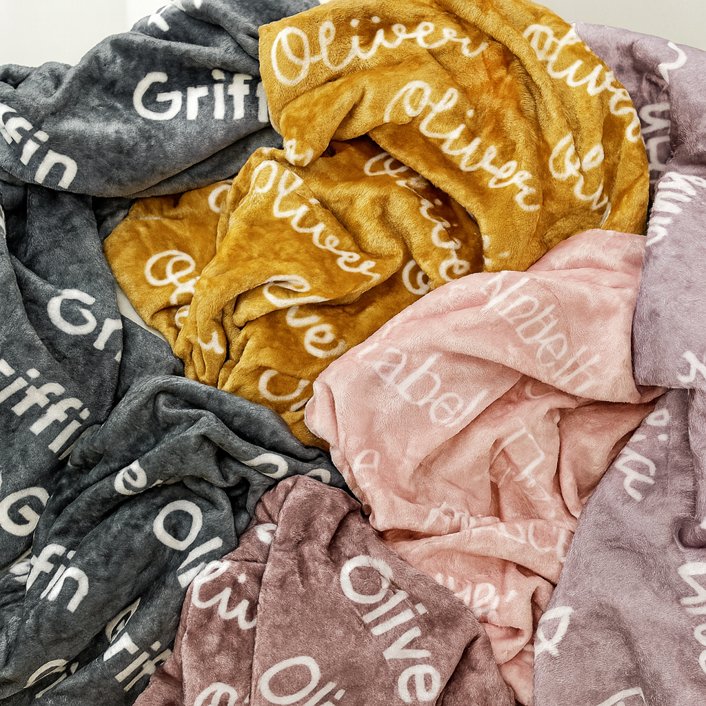 Personalized Toddler Blanket – Velveteen Plush Custom Printed Nap & Travel Throw