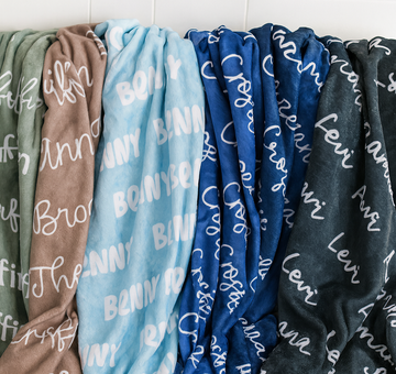 Baby Keepsake Blanket – Personalized Velveteen Plush Custom Gift with Name