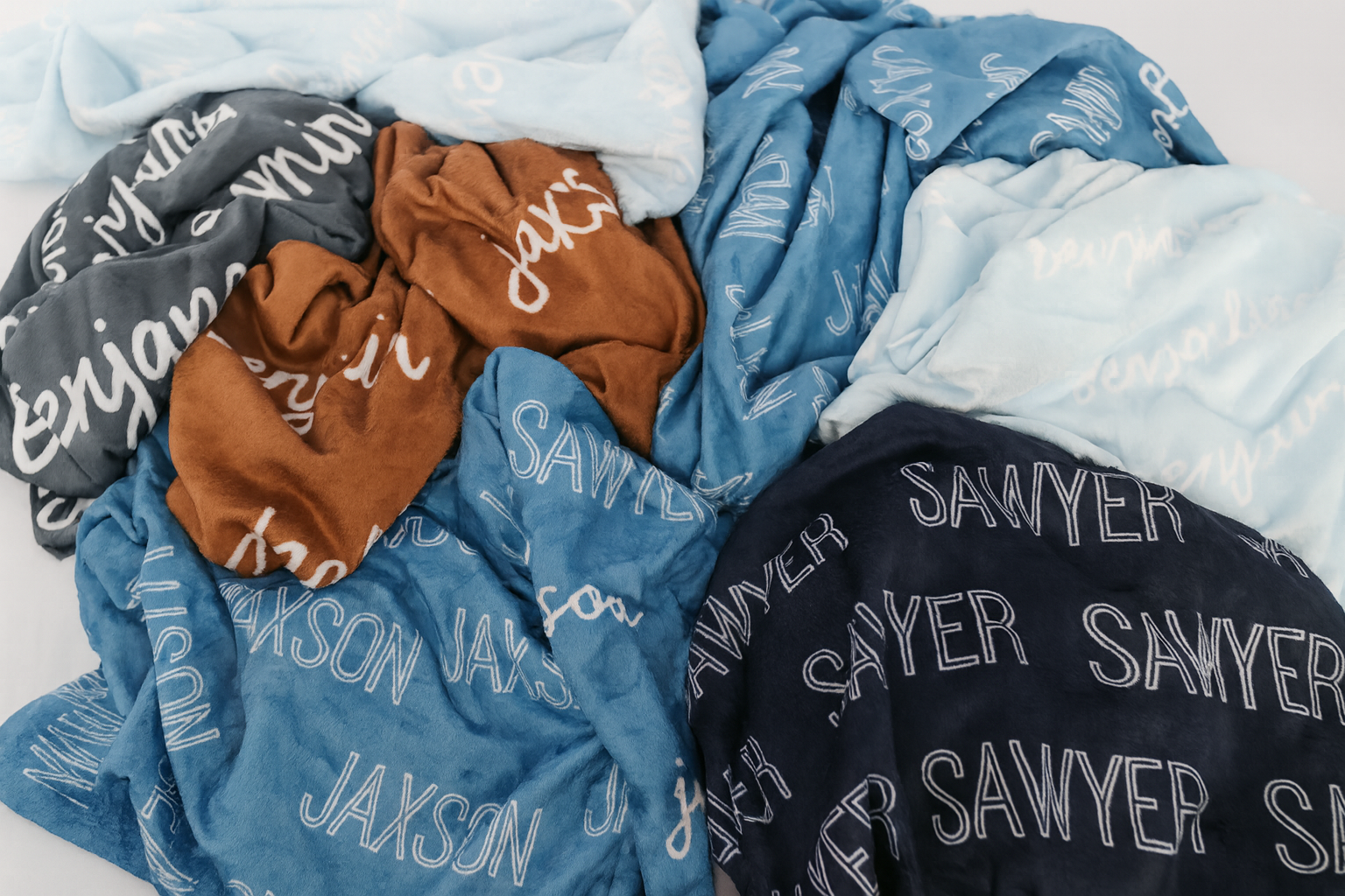 Personalized Baby Keepsake Blanket – Velveteen Plush, Custom Printed with Name