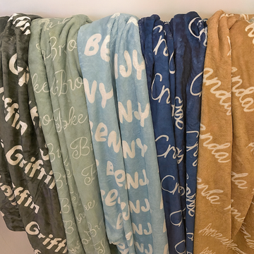 Personalized Baby Blanket – Velveteen Plush Custom Gift with Name for Showers & Birthdays