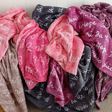 Personalized Baby Shower Blanket – Velveteen Plush Custom Gift with Printed Name