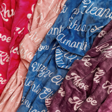 Premium Baby Blanket – Custom Velveteen Plush Name Blanket, Soft Personalized Keepsake