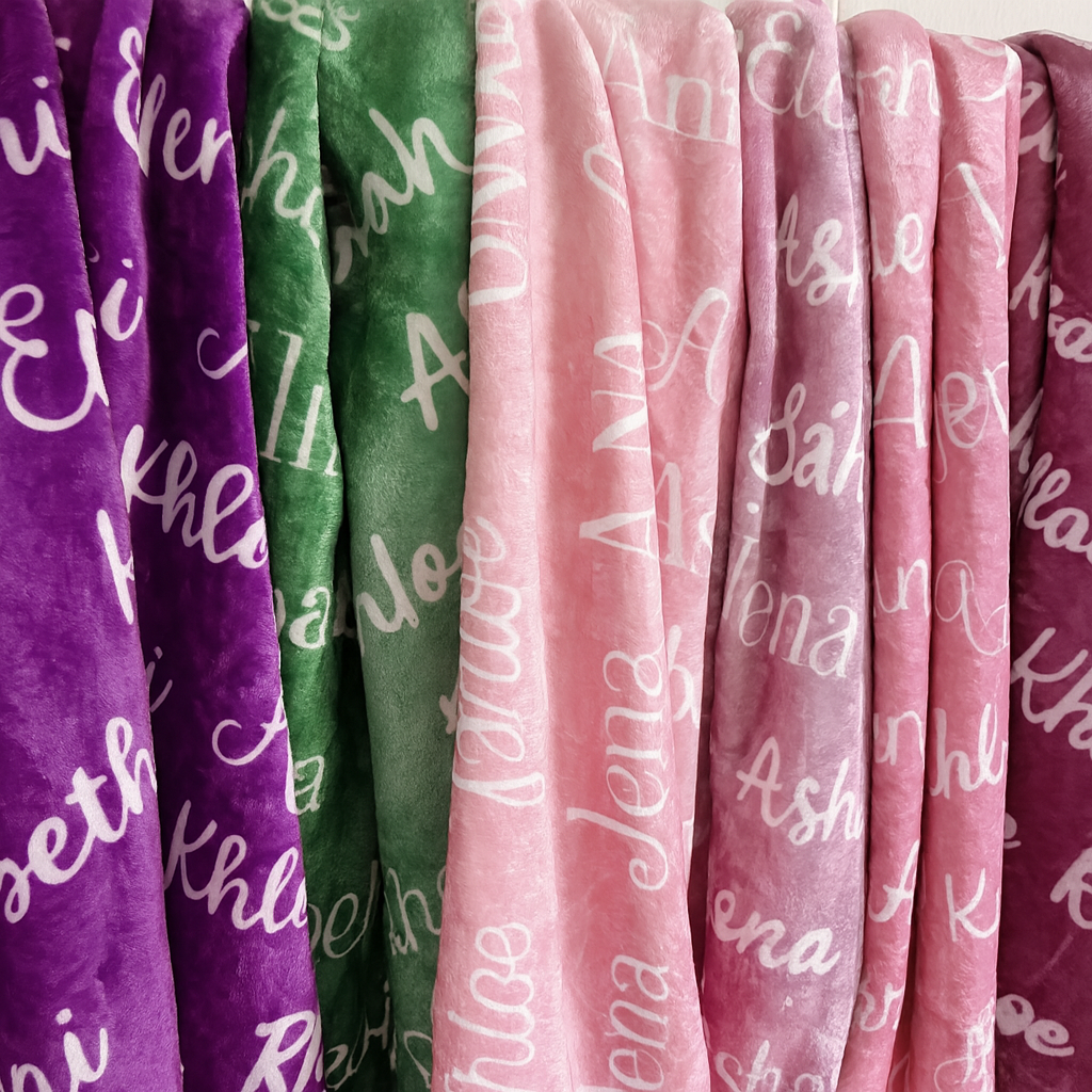 Custom Name Baby Blanket – Personalized Velveteen Plush, Soft Newborn Gift for Baby Shower (Copy)