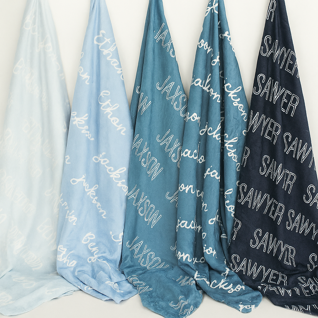 Cozy Personalized Plush Name Blanket – Perfect Baby Shower Gift