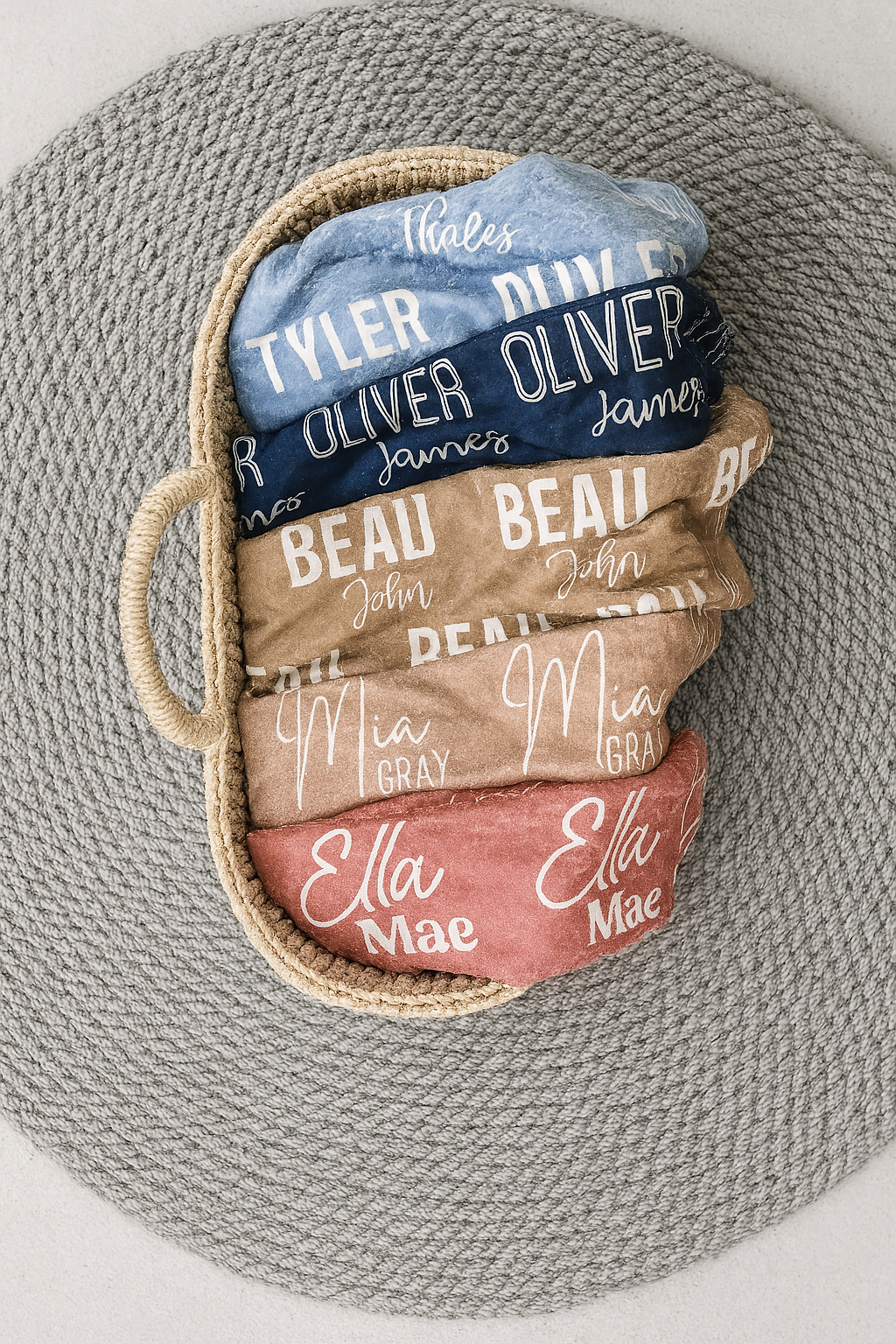 Personalized Toddler Name Throw – Soft Velveteen Plush Blanket