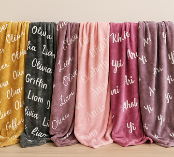 Custom Baby Name Blanket – Plush, Warm & Made Just for Them