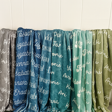 Personalized Baby Name Blanket – Cozy Velveteen Plush Comfort