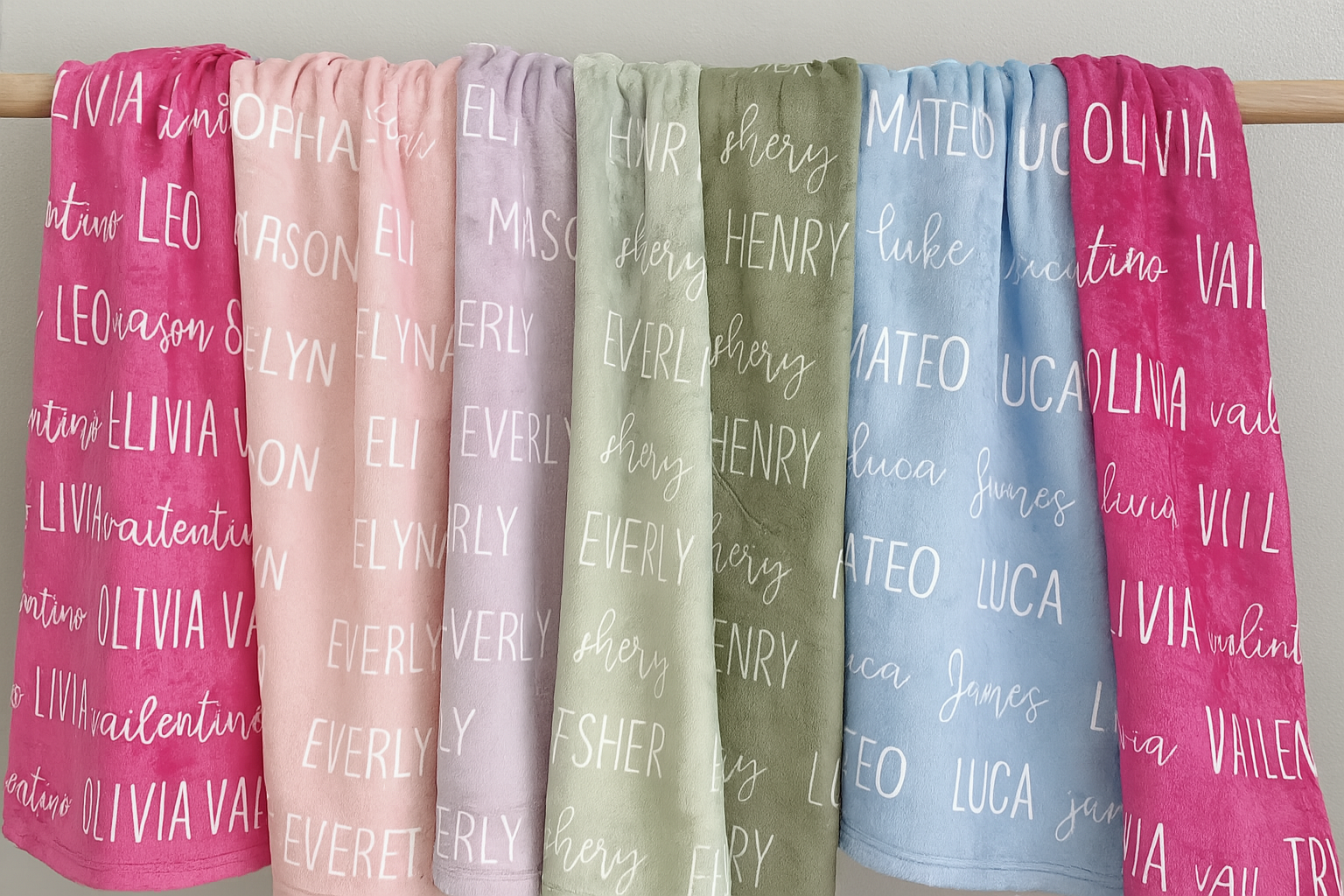 Keepsake Baby Blanket – Custom Velveteen Plush Throw with Name