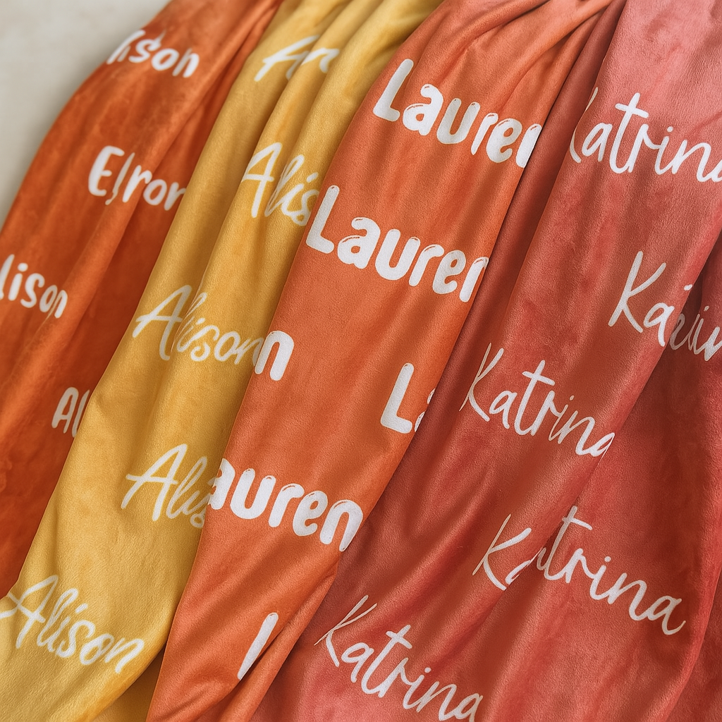 Personalized Name Throw Blanket – Soft Velveteen Plush Comfort for Kids