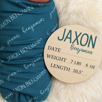 Personalized Baby Shower Gift – Soft Velveteen Plush Name Blanket