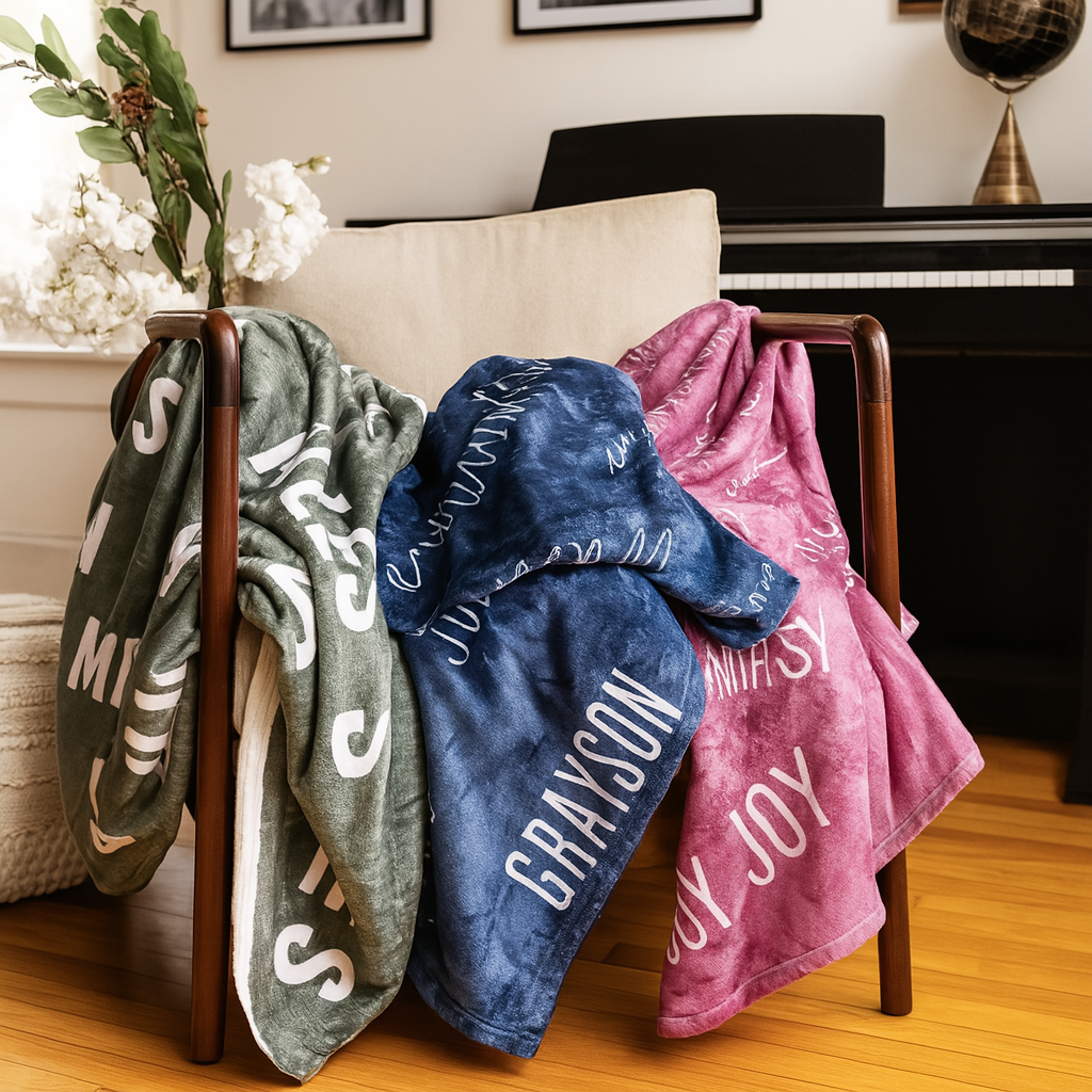 Custom Baby Name Blanket – Plush, Cozy & Perfectly Personalized