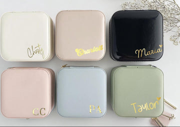 Custom jewelry box Jewelry box jewelry ring box travel jewellery case girls jewellery box jewelry box with name bridesmaid proposal